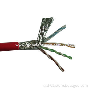4-pair Twisted Double Shield Cat5e SFTP Cable, 100MHz Bandwidth, -20 to 60°C Rated Temperature